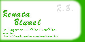 renata blumel business card